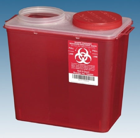 Plasti-Products CONTAINER, SHARPS BIG MOUTH 8QT RED (20/CS) - 146008