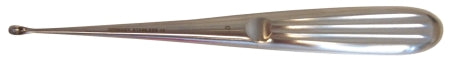 BR Surgical - Bone Curette Spratt 6-1/2 Inch Length Hollow Handle with Grooves Size 1 Tip Straight Oval Cup Tip - BR32-47501