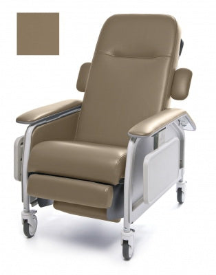 Lumex - Clinical Care 3-Position Recliner Taupe Patriot Plus Fabric Four Tente Swivel Caster, Three Locking Caster - FR577RG8584