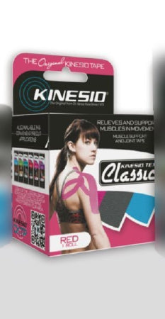 Patterson Medical Supply Kinesio Tex Classic Kinesiology Tape Water Resistant Cotton 2 Inch X 13-1/10 Foot Red NonSterile - 81605286