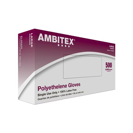 Saalfeld Redistribution Ambitex Food Service Glove Large Textured Clear Polyethylene - PLG6505