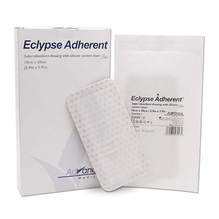 Eclypse Adherent - Super Absorbent Dressing 4 X 8 Inch Silicone Rectangle Sterile - CR3883