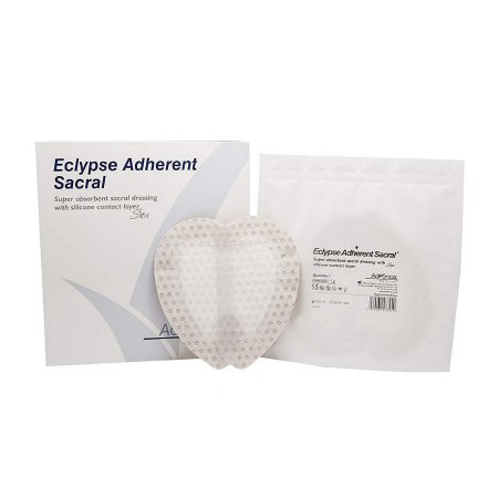 Eclypse Adherent Sacral - Super Absorbent Dressing Silicone 8-1/2 X 9 Inch Sterile - CR3986