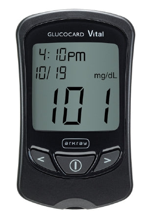 Arkray USA Glucocard Vital Blood Glucose Meter 7 Seconds Stores Up To 250 Results, 14- and 30-Day Averaging Automatic Coding - 760001