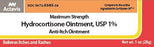 Actavis Itch Relief 1% Strength Ointment 1 oz. Tube - 472034556