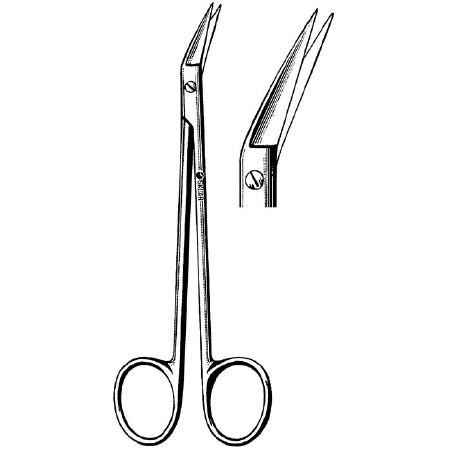 Sklar Sklar Scissors Kelly-Adson 6-1/4 Inch Length OR Grade Stainless Steel NonSterile Finger Ring Handle Angled Sharp/Sharp - 50-4462