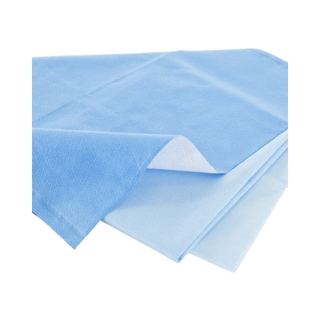 QUICK CHECK* H100 - Sterilization Wrap White / Blue 12 X 12 Inch Dual Layer SMS Polypropylene Steam / EO Gas / Hydrogen Peroxide - 34154