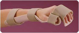 Rolyan - Resting Pan Mitt Hand / Wrist Splint with Strapping Preformed Thermoplastic Left Hand Beige Small - A76419
