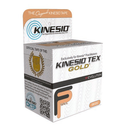 Kinesio Tex Gold FP - Kinesiology Tape Water Resistant Cotton 2 Inch X 5-1/2 Yard Beige NonSterile - 24-4870