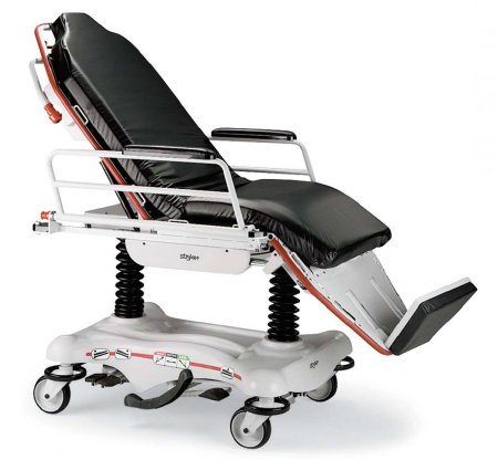 Auxo Medical Stryker Stretcher Chair 400 lbs. Weight Capacity Swing-Down Side Rails Black - AM-S5050