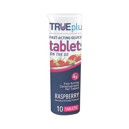 TRUEplus - Glucose Supplement 10 per Bottle Chewable Tablet Raspberry Flavor - P1H01RS-10