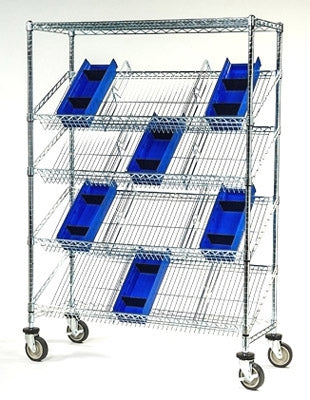 Lakeside Manufacturing Suture Cart Chrome 24 X 48 X 60 Inch 4 Shelves - R244854SSC