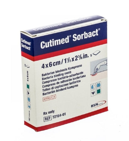 BSN Medical Cutimed Sorbact Impregnated Dressing 1.6 X 2.4 Inch Gauze Sorbact Sterile - 7216400