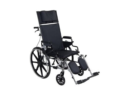 Drive Medical Viper Plus GT Lightweight Wheelchair Dual Axle Desk Length Arm Flip Back, Padded, Removable Arm Style Mag Wheel Black 16 Inch Seat Width 300 lbs. Weight Capacity - PLA416FBDAARAD-ELR