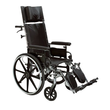 Drive Medical Viper Plus GT Lightweight Wheelchair Dual Axle Full Length Arm Flip Back, Padded, Removable Arm Style Mag Wheel Black 16 Inch Seat Width 300 lbs. Weight Capacity - PLA416FBFAARAD-SF