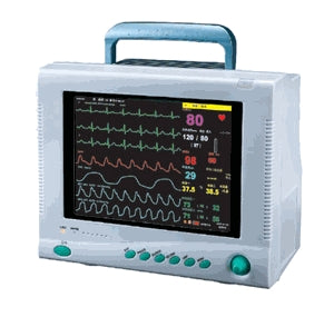 Auxo Medical Vital Signs Monitor ECG, NIBP, SpO2, Temperature, Respiration AC Power / Battery Operated - AM-M8000-CO2-IBP