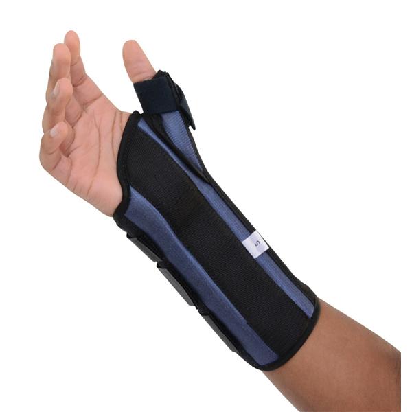 Roylan div of Patterson Med Brace Thumb Spica Wrist/Thumb Black/Blue Size 8" Large Right Each - 78600104