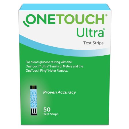 OneTouch Ultra Blue - Blood Glucose Test Strips 50 Strips per Box For OneTouch Ultra Blood Glucose Meter - 022896