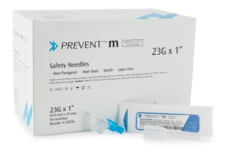 McKesson McKesson Prevent M Hypodermic Needle Sliding Safety Needle 23 Gauge 1 Inch - 26556