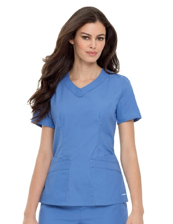 Landau Uniforms Scrub Shirt Small Midnight Petals Short Sleeves Female - 8109MDPPSSML