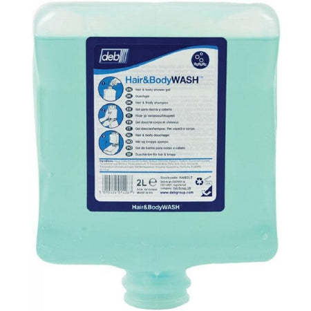 Deb Deb Shampoo and Body Wash 2 Liter Dispenser Refill Bottle Rainforest Scent - HAB2LT