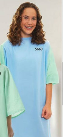 Fashion Seal Uniforms Patient Exam Gown One Size Fits Most Pediatric Green - 5663-NS