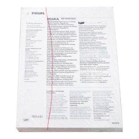 Philips - Diagnostic Recording Paper Thermal Paper 8-1/2 X 11 Inch Z-Fold Red Grid - Philips Healthcare - 989803106261