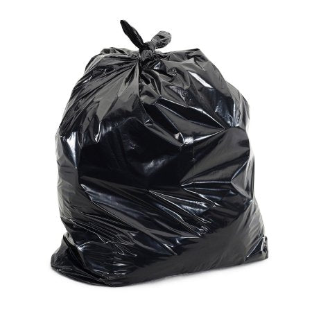 Colonial Bag - Trash Bag 10 gal. Black HDPE 6 Mic. 24 X 24 Inch X-Seal Bottom Coreless Roll - HCR24LB