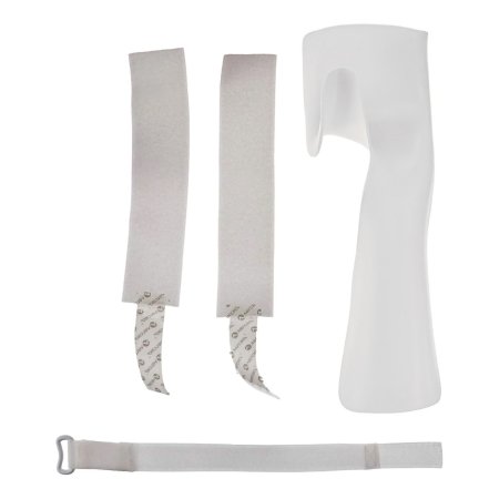 Rolyan Deluxe - Functional-Position Hand Splint with Strap Kit Preformed Thermoplastic Left Hand White Medium - 70841202