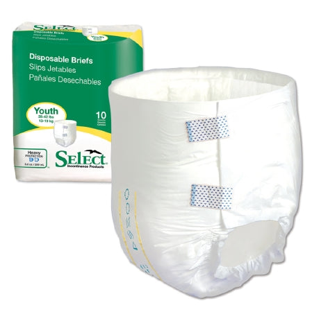 Principle Business Enterprises Select Youth Incontinent Brief Tab Closure Youth Disposable Heavy Absorbency - 3665