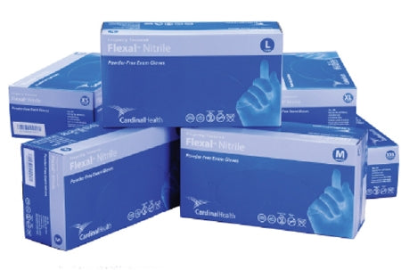 Cardinal Flexal Feel Exam Glove Large NonSterile Nitrile Standard Cuff Length Textured Fingertips Blue Not Chemo Approved - 88TT23L