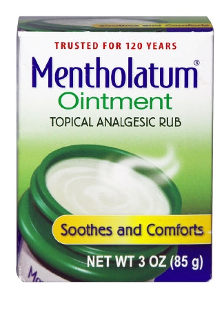 Mentholatum - Topical Pain Relief 9% - 1.3% Strength Camphor / Menthol Ointment 3 oz. - 10742000102