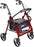 Drive Medical Duet 4 Wheel Rollator Burgundy Folding Aluminum Frame 37 Inch - 795BU