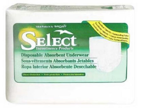 Principle Business Enterprises Select Adult Absorbent Underwear Pull On X-Large Disposable Heavy Absorbency - 2607