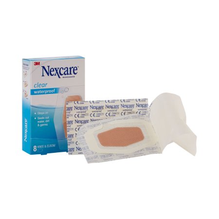 Nexcare Waterproof - Adhesive Strip 2-3/8 X 3½ Inch Plastic Knee / Elbow Sheer Sterile - 581-08
