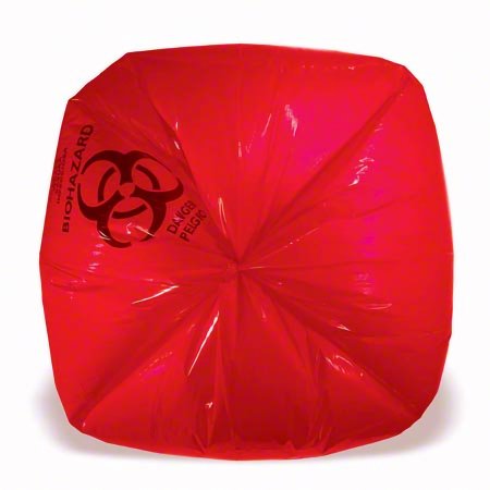 RJ Schinner Co - Biohazard Liner 8 to 10 gal. Red Bag HDPE 24 X 24 Inch - Z4824MR PR3