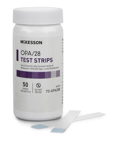 McKesson McKesson OPA/28 OPA Concentration Indicator Pad 50 Test Strips Bottle Single Use - 73-OPA28B