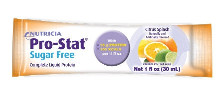 Medical Nutrition USA Pro-Stat Sugar-Free Protein Supplement Citrus Splash Flavor 1 oz. Individual Packet Ready to Use - 30464-U