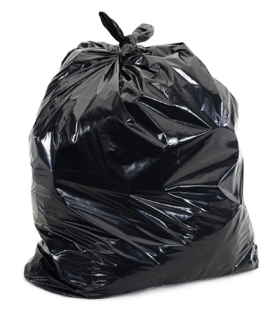 Colonial Bag Corporation Colonial Bag Trash Bag Extra Heavy Duty 60 gal. Black LLDPE 1.20 Mil. 38 X 58 Inch X-Seal Bottom Twist Tie Coreless Roll - CRTGG-58HP