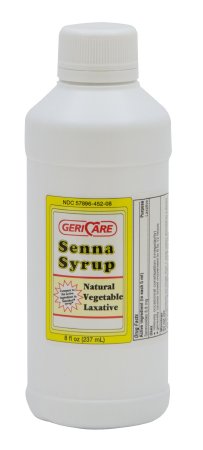 McKesson Senna Laxative Syrup 8 oz. 8.8 mg / 5 mL Strength Sennosides - Q-451-08