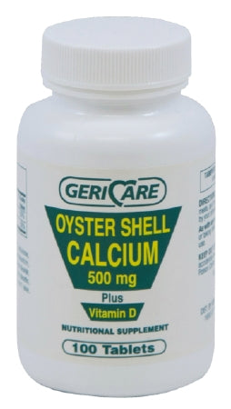 McKesson Geri-Care Joint Health Supplement Calcium / Vitamin D 500 mg - 200 IU Strength Tablet 100 per Bottle - 742-01