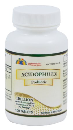 McKesson Health Star Probiotic Dietary Supplement 100 per Bottle Capsule - 866-01