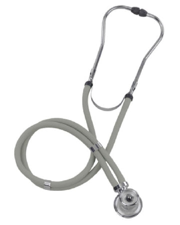 Mabis Healthcare Mabis Legacy Sprague Stethoscope Gray 2-Tube 22 Inch Tube Double Sided Chestpiece - 10-414-030