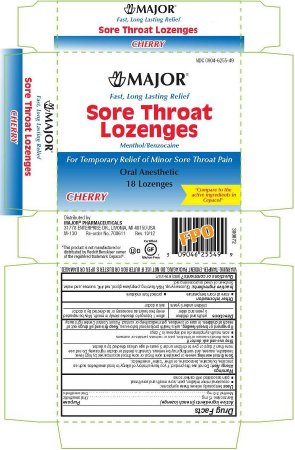 Major Pharmaceuticals Major Sore Throat Relief 15 mg - 4 mg Strength Lozenge 18 per Box - 904625549