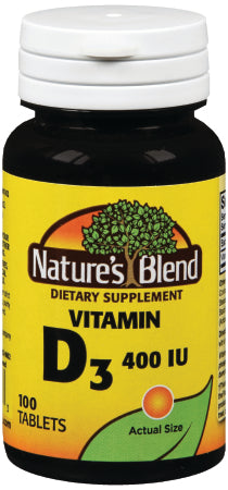 National Vitamin Company Nature's Blend Vitamin Supplement Vitamin D 400 IU Strength Tablet 100 per Bottle - 54629001162