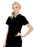 Landau Uniforms Scrub Shirt Medium Black 2 Pockets Short Set-In Sleeves Female - 70223BLACKMED