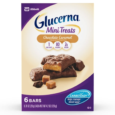 Abbott Nutrition Glucerna Mini Treats Oral Supplement Chocolate Caramel Flavor 0.70 oz. Individual Packet Ready to Use - 63027