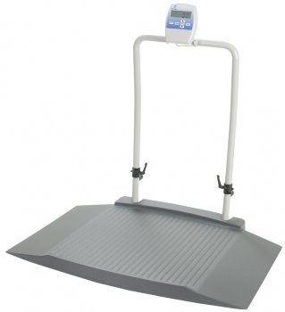 Doran - Wheelchair Scale Digital Display 800 lbs. Capacity Gray / White AC Adapter / Battery Operated - DS8030