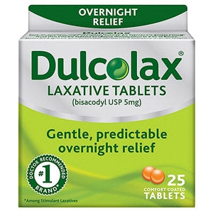 Boehringer Ingelheim Dulcolax Laxative Tablet 25 per Box 5 mg Strength Bisacodyl USP - 81421002002