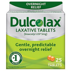 Dulcolax - Laxative Tablet 25 per Box 5 mg Strength Bisacodyl USP - 81421002002
